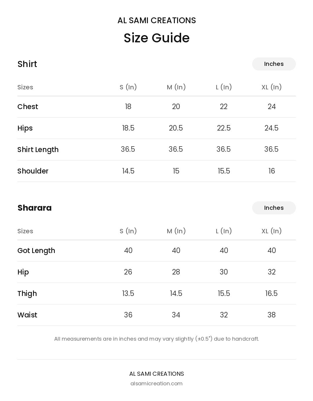 Size Guide