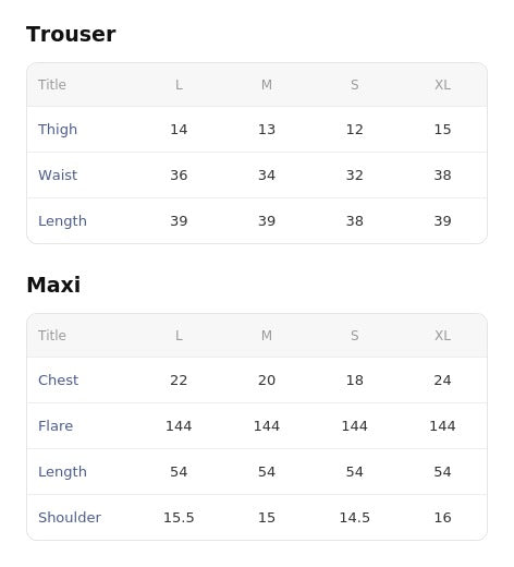 Size Guide